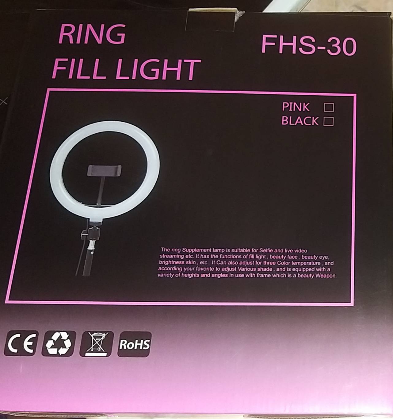 RING LIGHT ●○ 30cm sa postoljem