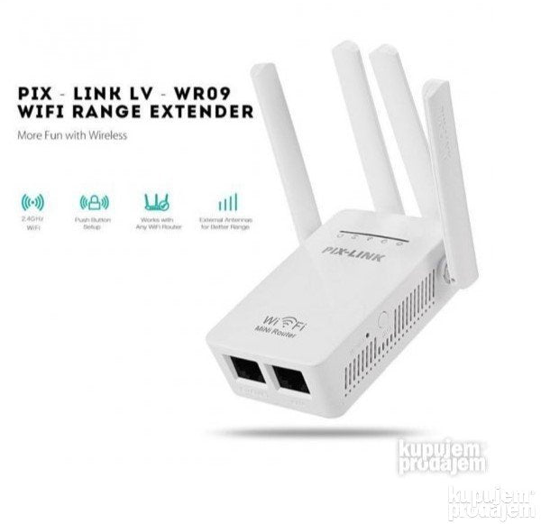 Pojacivac WiFi internet signala PiX link  /  4 antene - Pojacivac WiFi internet signala PiX link  /  4 antene