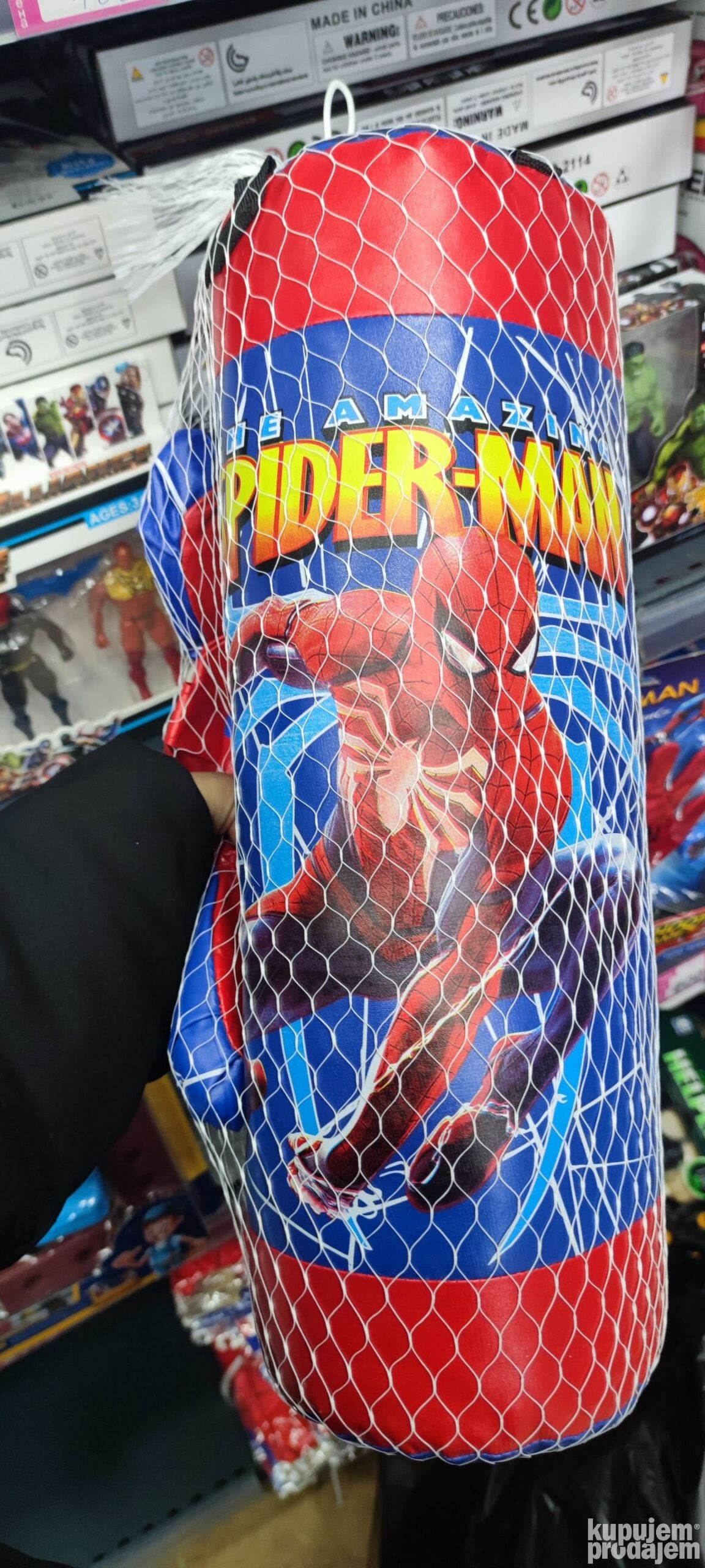 Spiderman džak za udaranje sa rukavicama