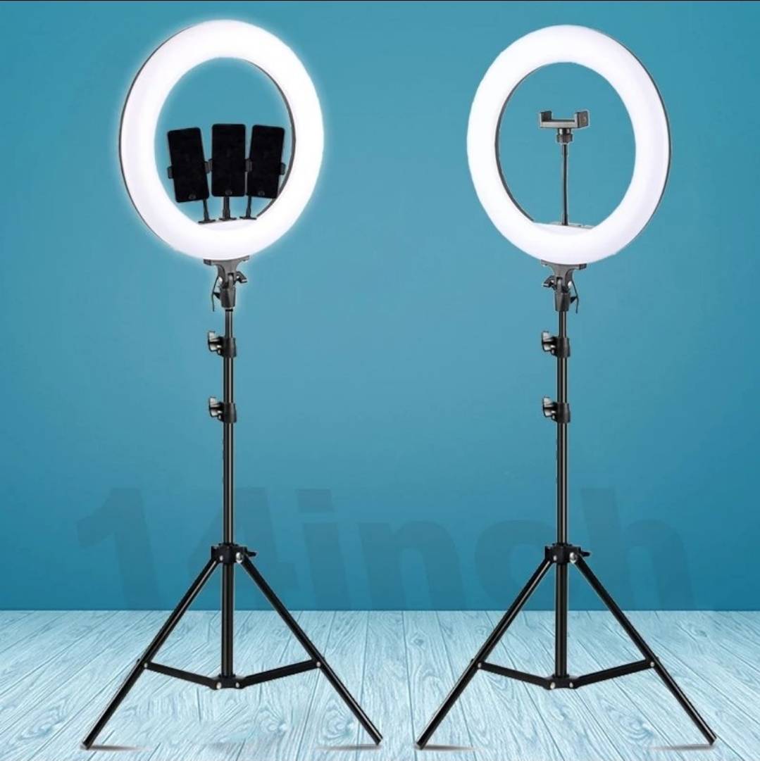 RING LIGHT 14" sa stativom/ sa tri držača za telefon/