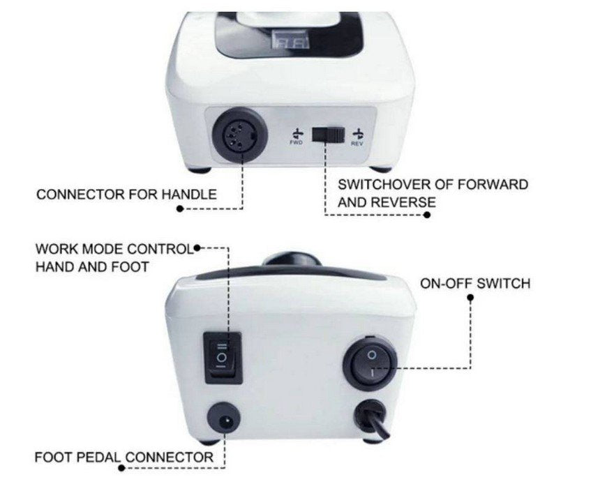 Manikir pedikir Elektricna turpija za nokte dm 206 35000 RPM - Manikir pedikir Elektricna turpija za nokte dm 206 35000 RPM