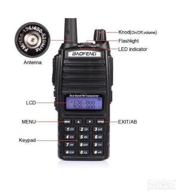 BAOFENG UV 82 Dual Band - radio stanica 8 W uv82 - BAOFENG UV 82 Dual Band - radio stanica 8 W uv82