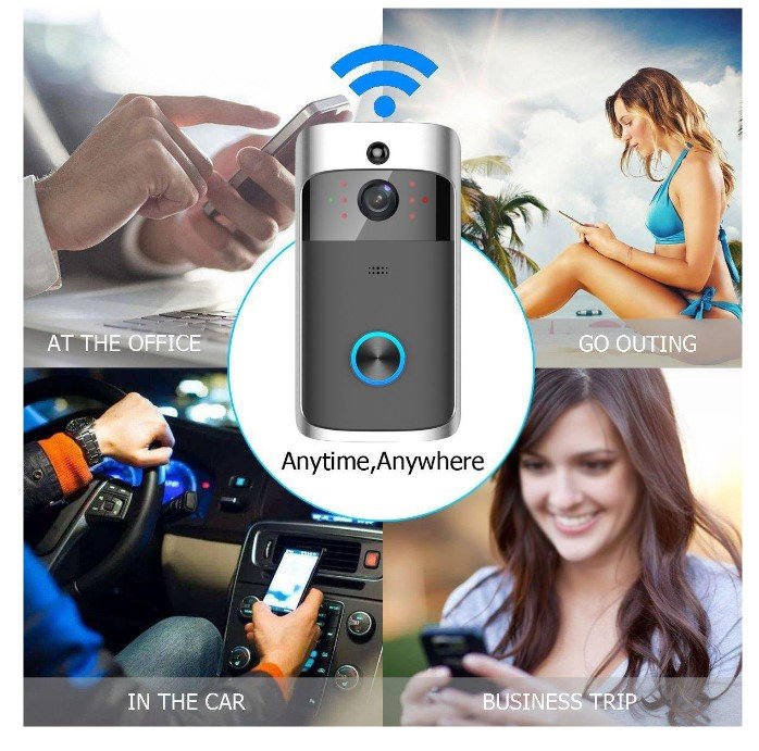 WiFi video zvono za vrata ip kamera Interfon v5 + 3 baterije - WiFi video zvono za vrata ip kamera Interfon v5 + 3 baterije