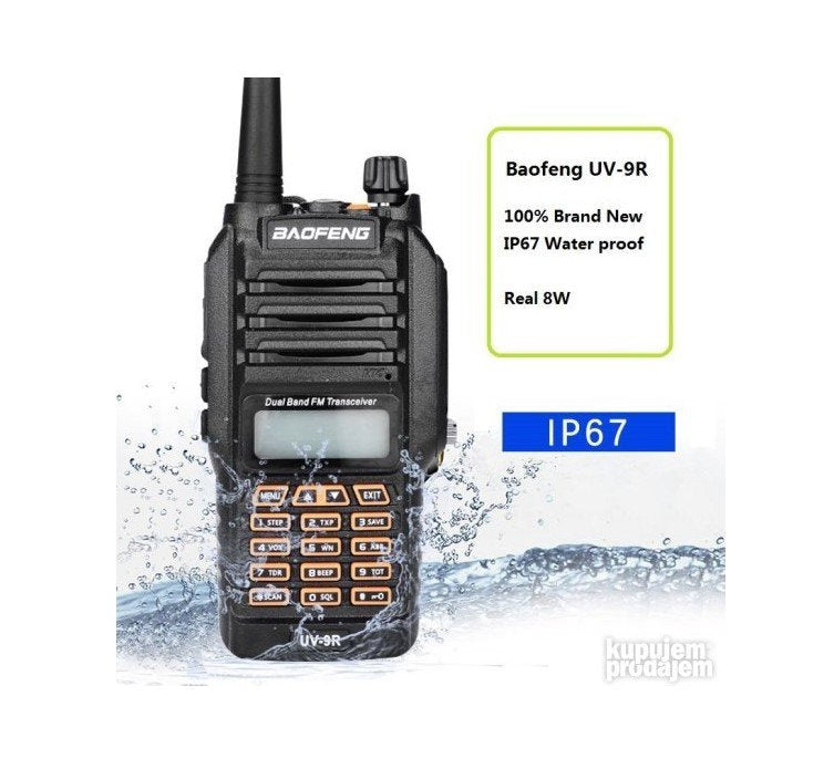 Radio Stanica Baofeng UV9R vodootporna + handsfree - Radio Stanica Baofeng UV9R vodootporna + handsfree