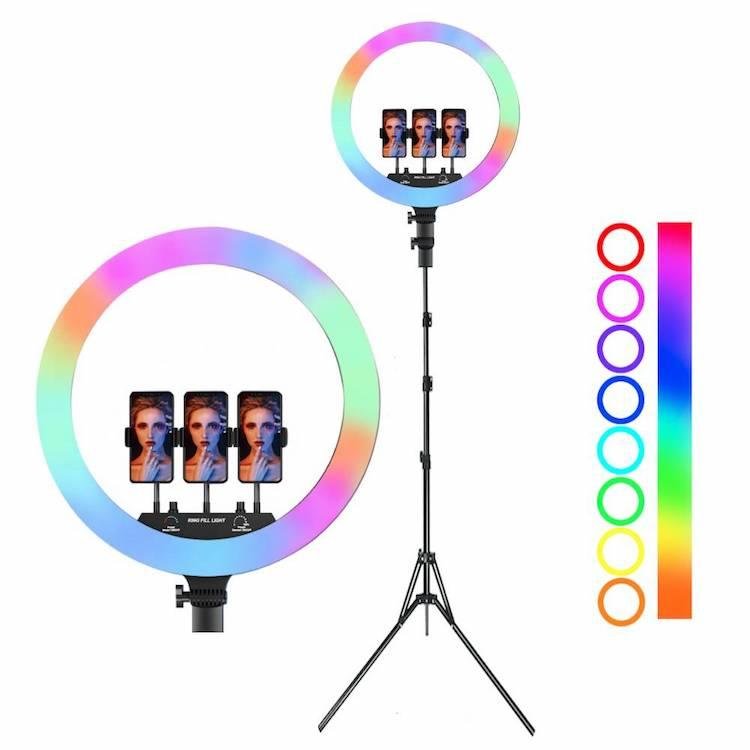 Ring light Ring Svetlo PROFI RGB 45cm + Stativ + daljinski - Ring light Ring Svetlo PROFI RGB 45cm + Stativ + daljinski