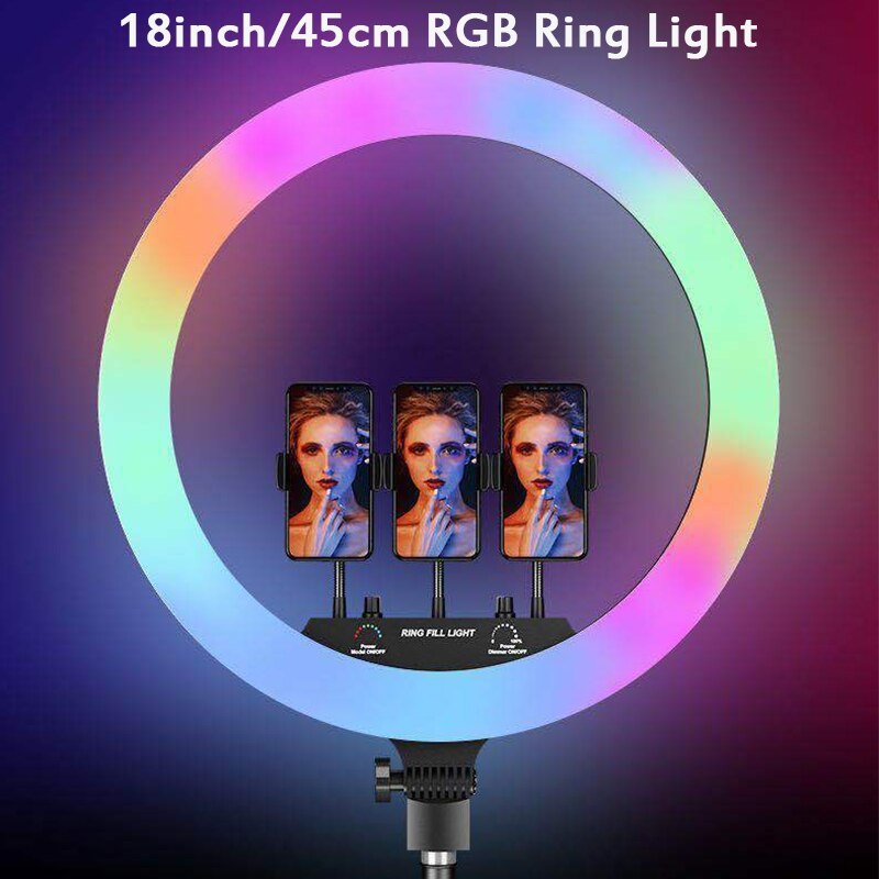 Ring light Ring Svetlo PROFI RGB 45cm + Stativ + daljinski - Ring light Ring Svetlo PROFI RGB 45cm + Stativ + daljinski