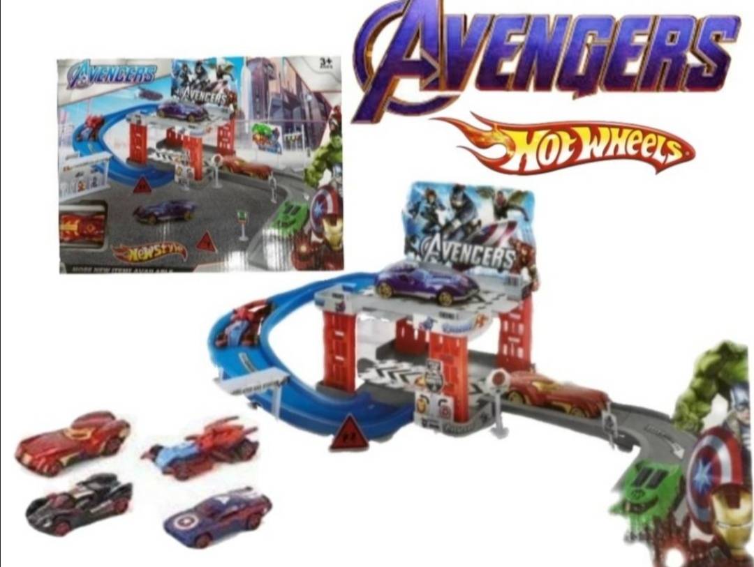 Hot wheels Avengers tobogan - garaža - Hot wheels Avengers tobogan - garaža