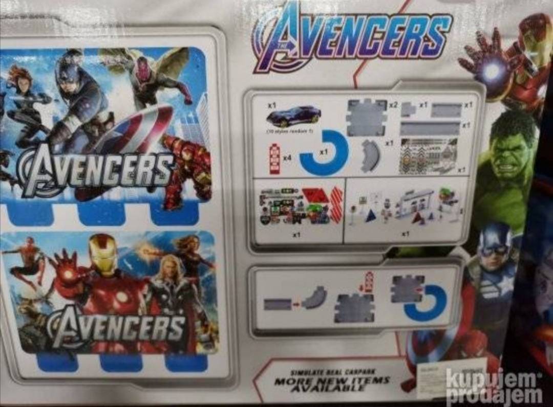 Hot wheels Avengers tobogan - garaža - Hot wheels Avengers tobogan - garaža