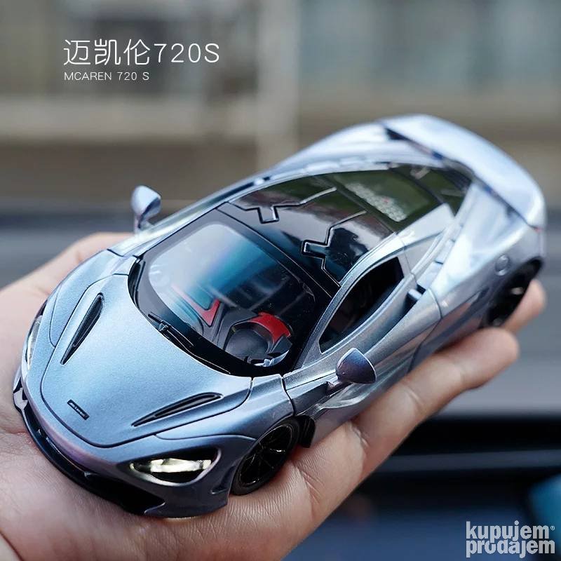 Mclaren Metalni Autic Sa Zvukom I Svetlom Sivi 1/32