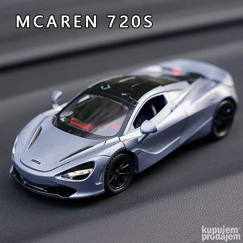 Mclaren Metalni Autic Sa Zvukom I Svetlom Sivi 1/32