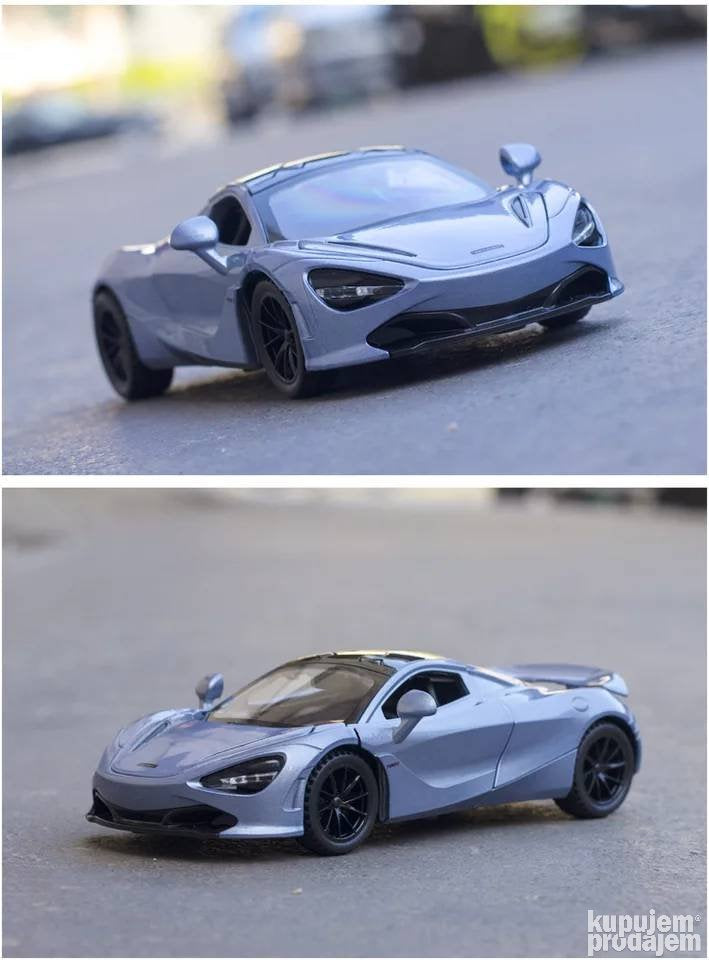 Mclaren Metalni Autic Sa Zvukom I Svetlom Sivi 1/32