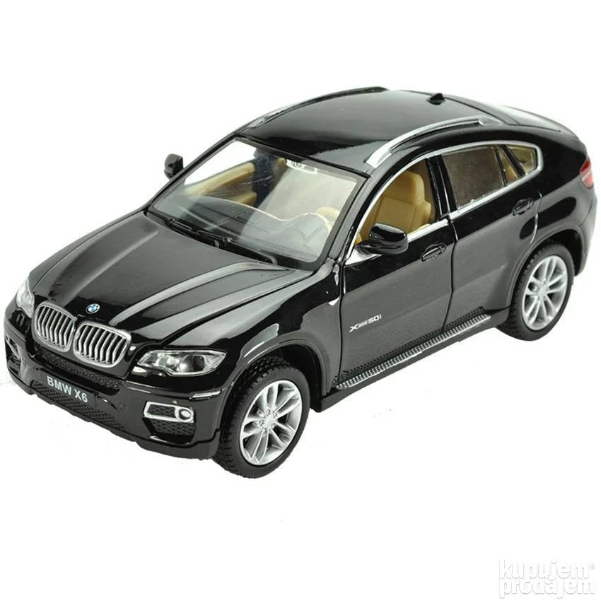 Bmw X6 Metalni-Muzicki crni 1/32