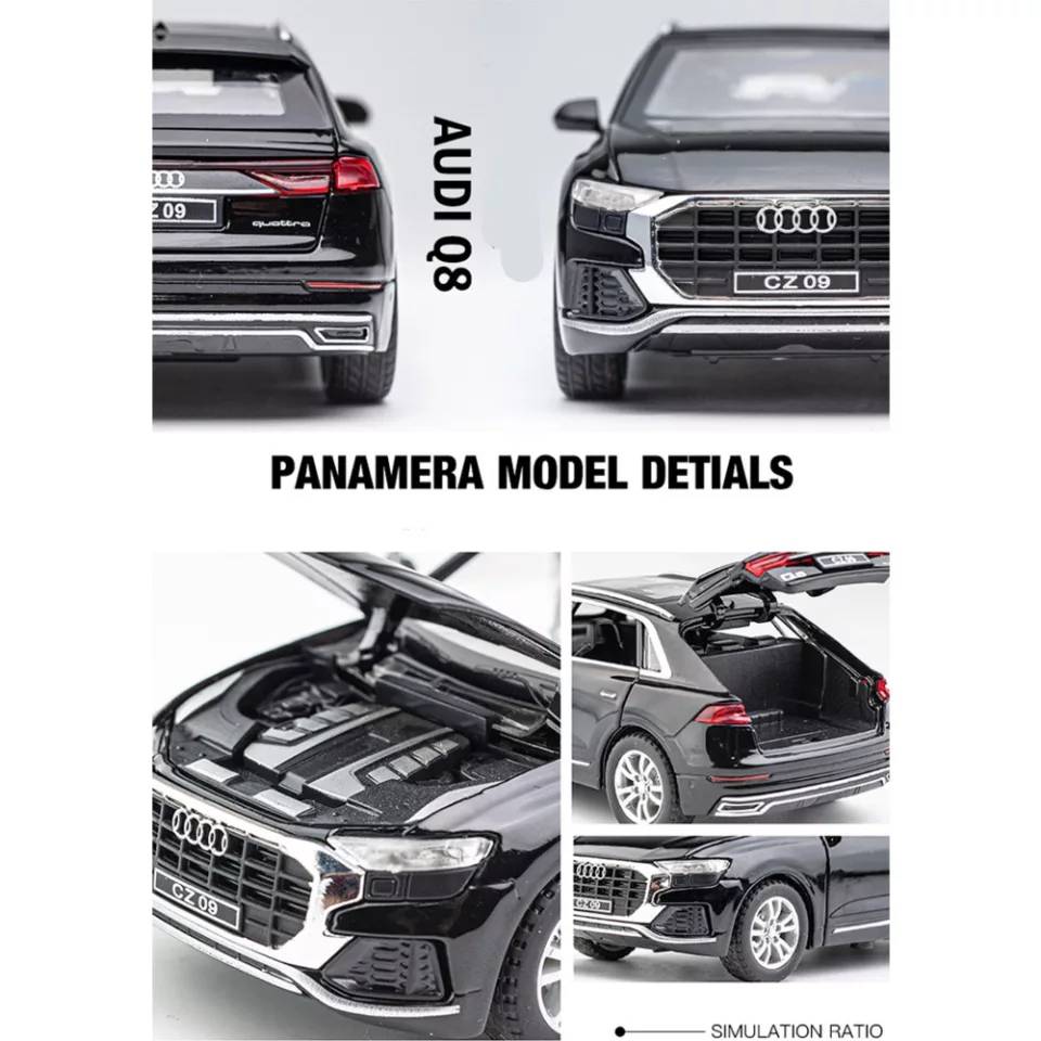 Crni Audi Q8 Metalni Diecast 1/24 - Crni Audi Q8 Metalni Diecast 1/24