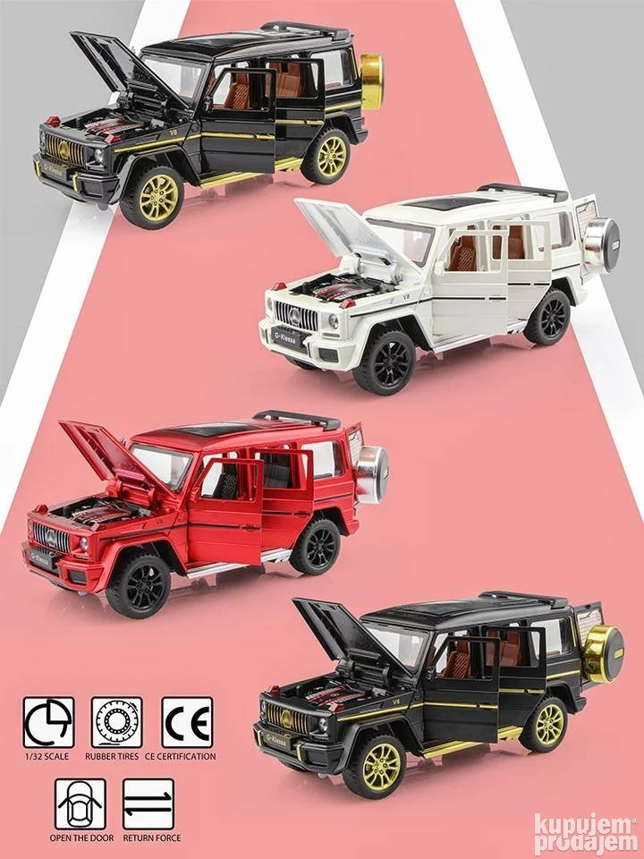 Sivi Metalni Mercedes Benz G Klasee 1/24