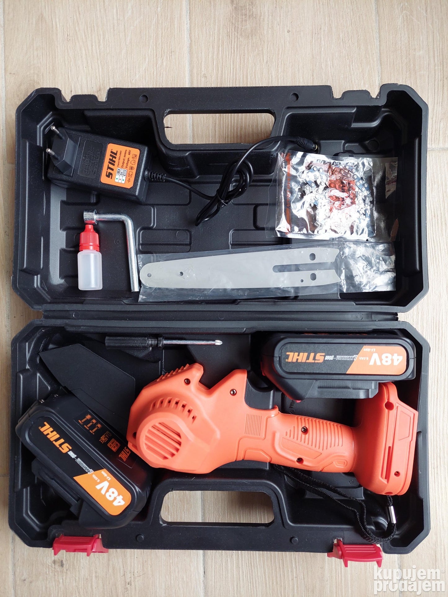 Stihl replika Aku motorna testera lancana 2 baterije 48 V