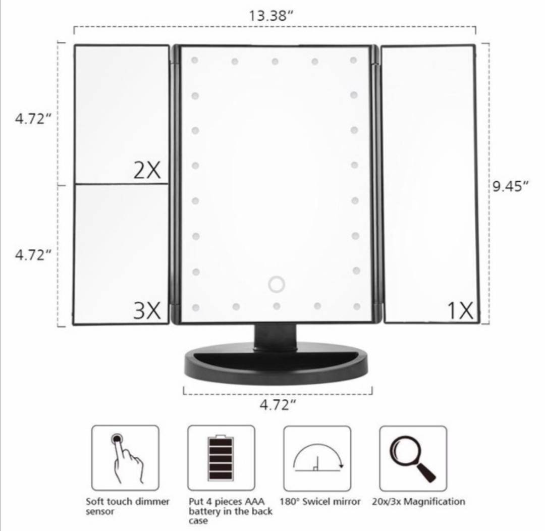 Led ogledalo za šminkanje beli superstar magnifying mirror - Led ogledalo za šminkanje beli superstar magnifying mirror