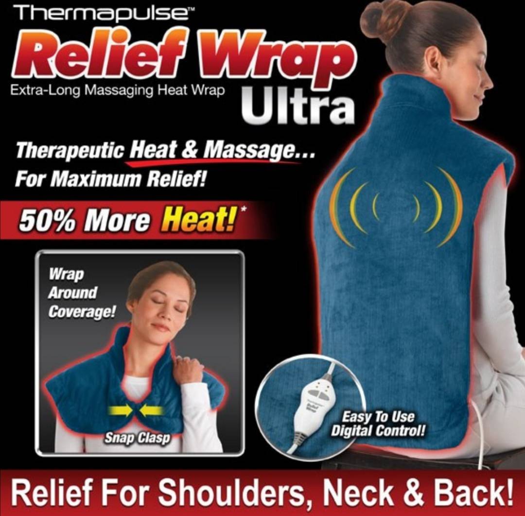 Plašt masažer za ledja + grejač 2u1 relief wrap - Plašt masažer za ledja + grejač 2u1 relief wrap