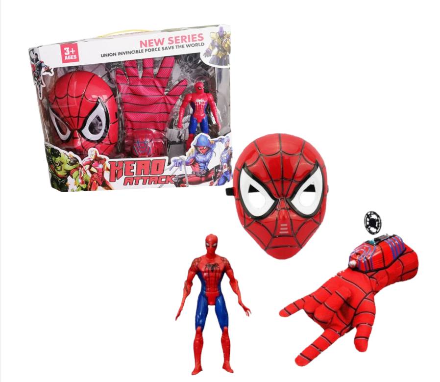 3u1 Set Spiderman maska i rukavica sa mehanizmom