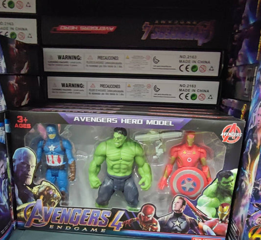 Akcione figure set Hulk, Captain America i Iron man