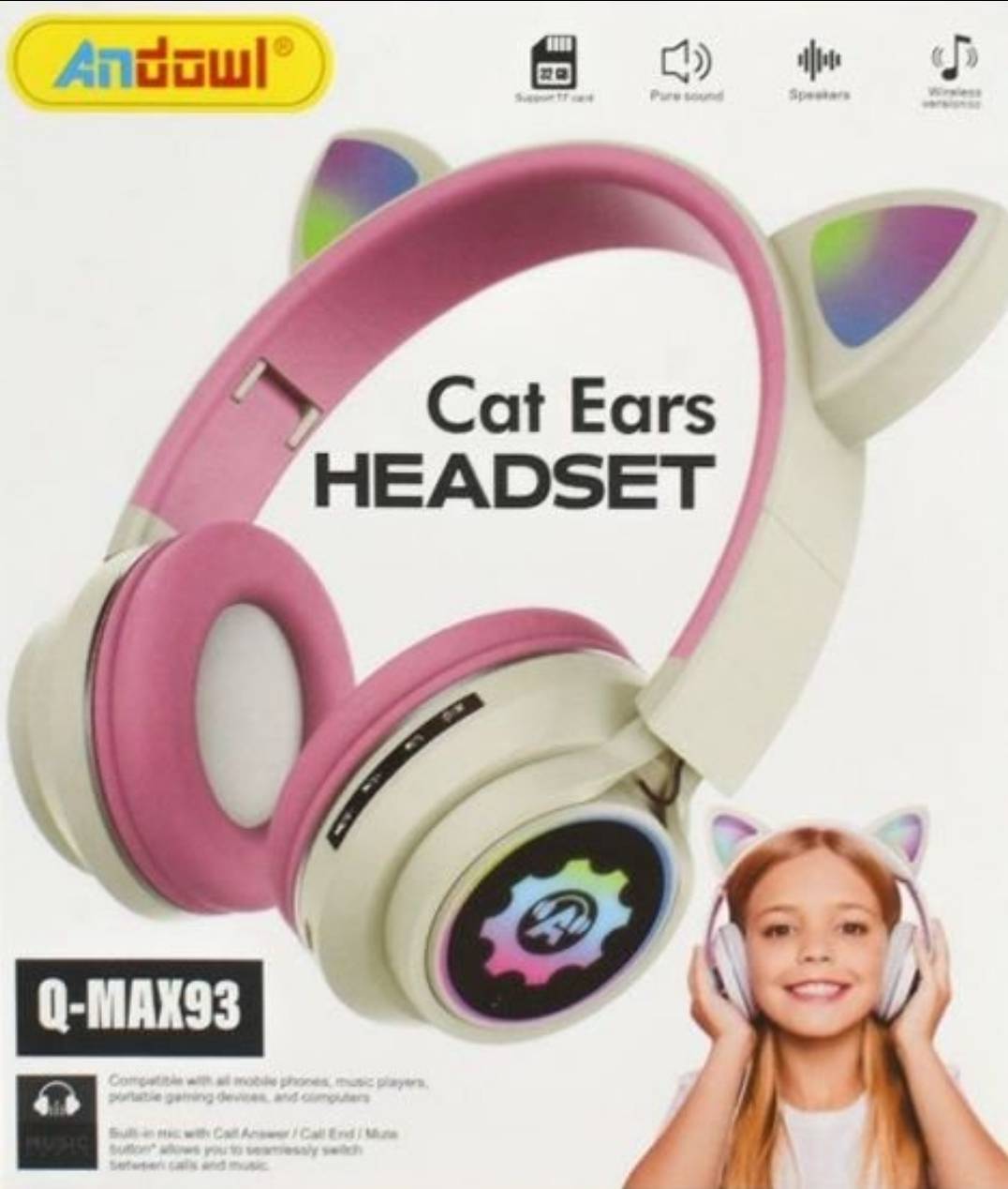 BLUETOOTH slušalice/dečije/Cat ears Q-MAX93