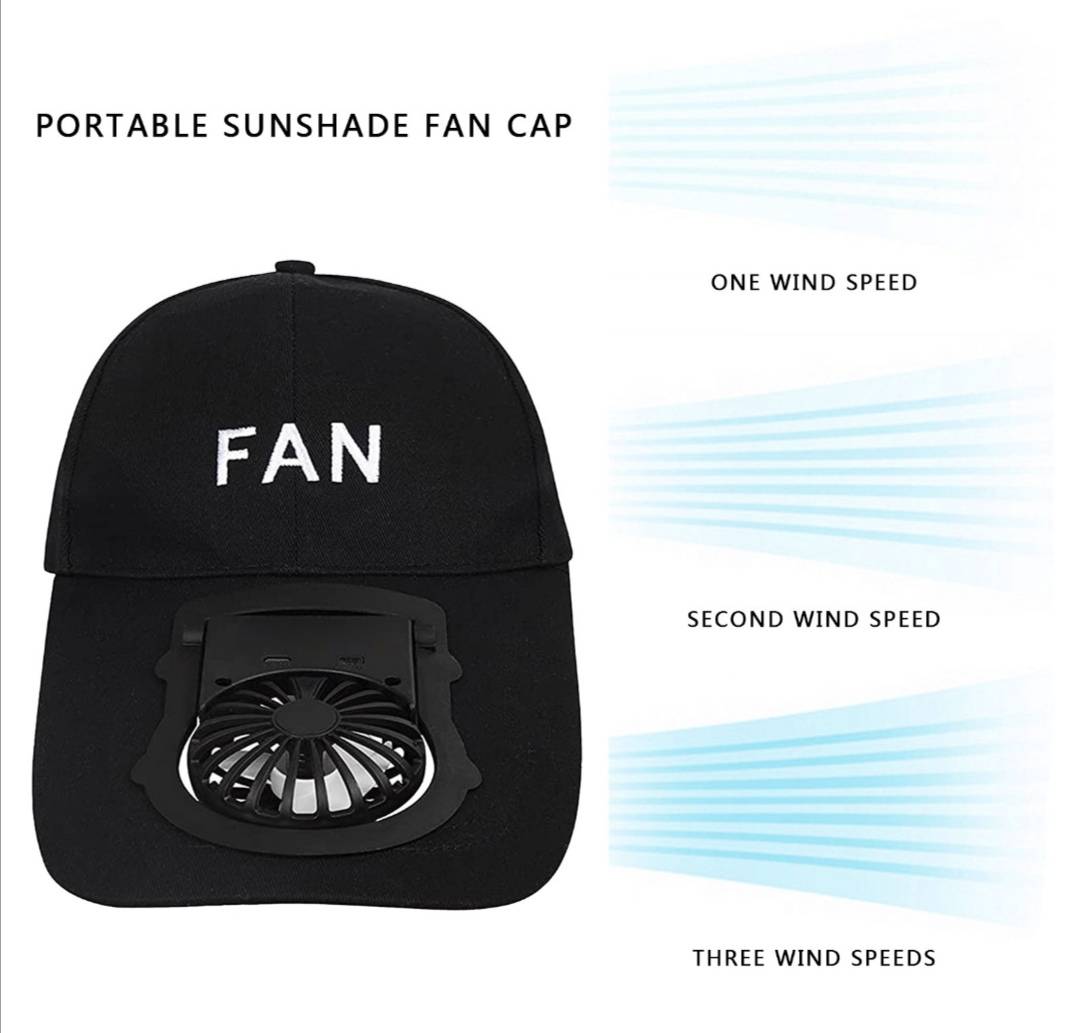 Kapa kačket ventilator Fan beli - Kapa kačket ventilator Fan beli