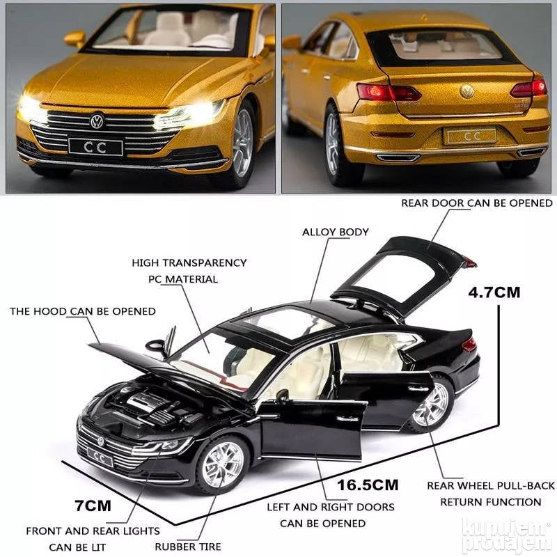 Passat CC Metal Diecast 1/32 Crna - Passat CC Metal Diecast 1/32 Crna