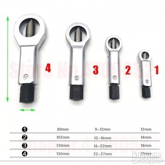 Alat lomljenje matica set 4 kom Alat za lomljenje matica - Alat lomljenje matica set 4 kom Alat za lomljenje matica