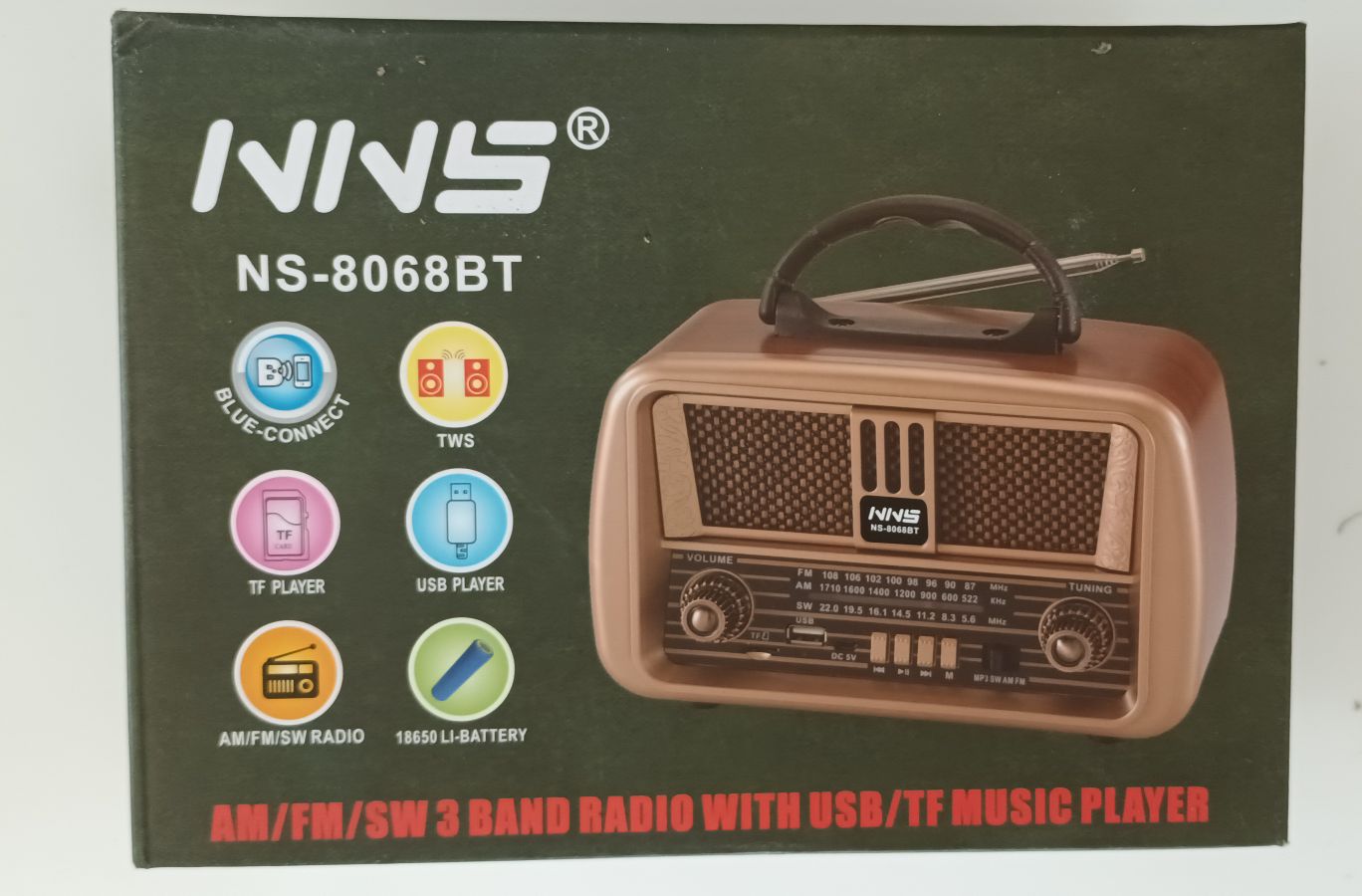 Radio retro sa USB-Bluetooth-fm /NOVO/