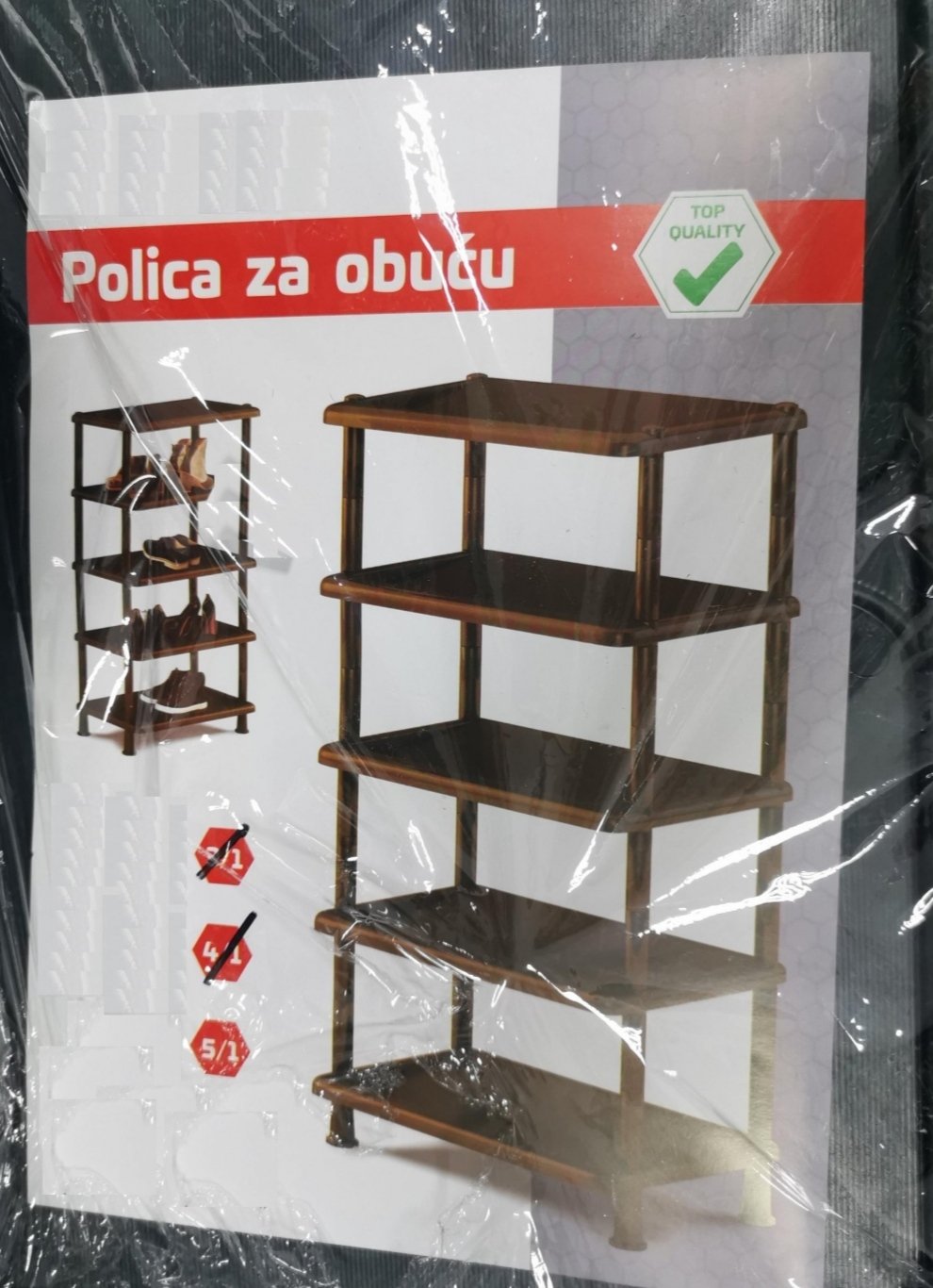 Polica za obucu 5 nivoa Stalak za obucu Cipelarnik