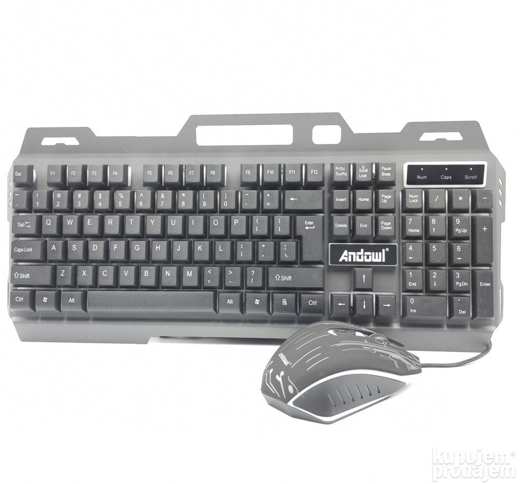 Tastatura i mis svetleci Gejmerski set Andowl Q808 - Tastatura i mis svetleci Gejmerski set Andowl Q808