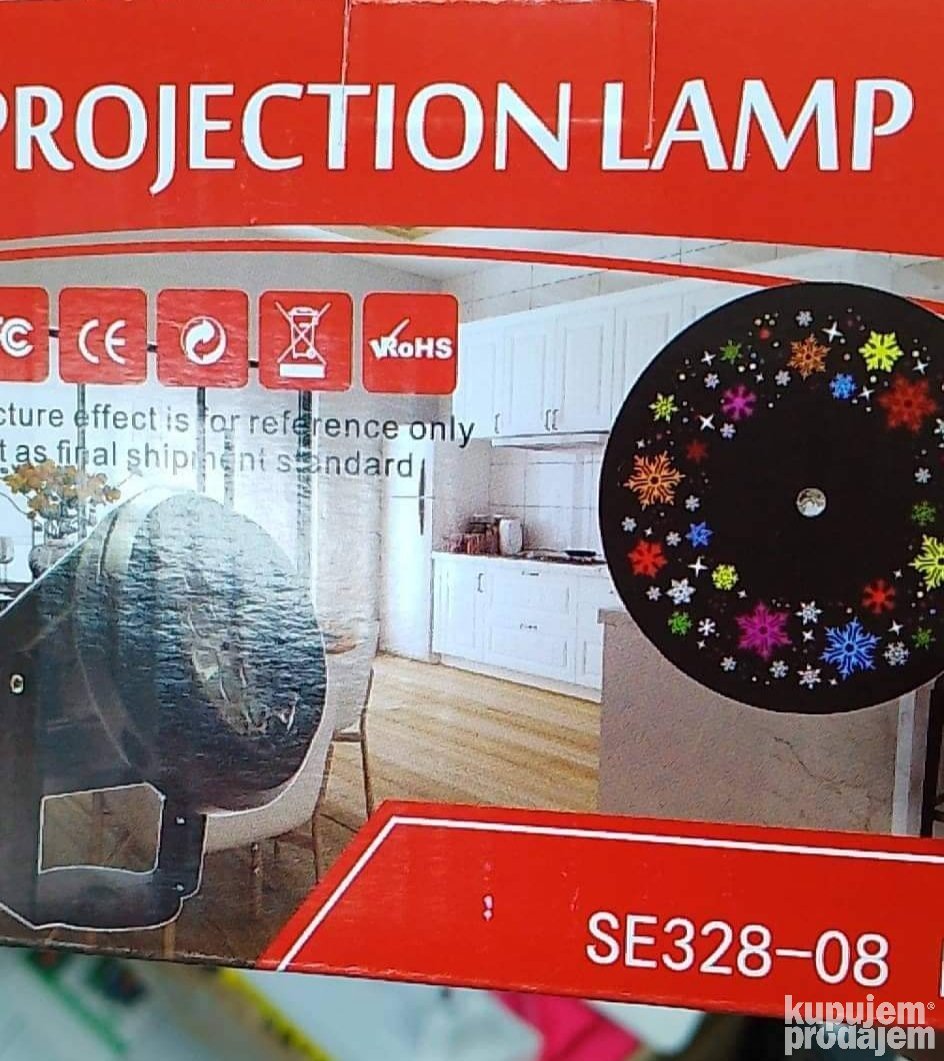 Projektor pahiljice Lampa projektor pahulje Rotirajući