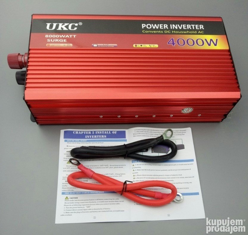 Inverter pretvarac struje / napona sa 12v na 220 v 4000W - Inverter pretvarac struje / napona sa 12v na 220 v 4000W