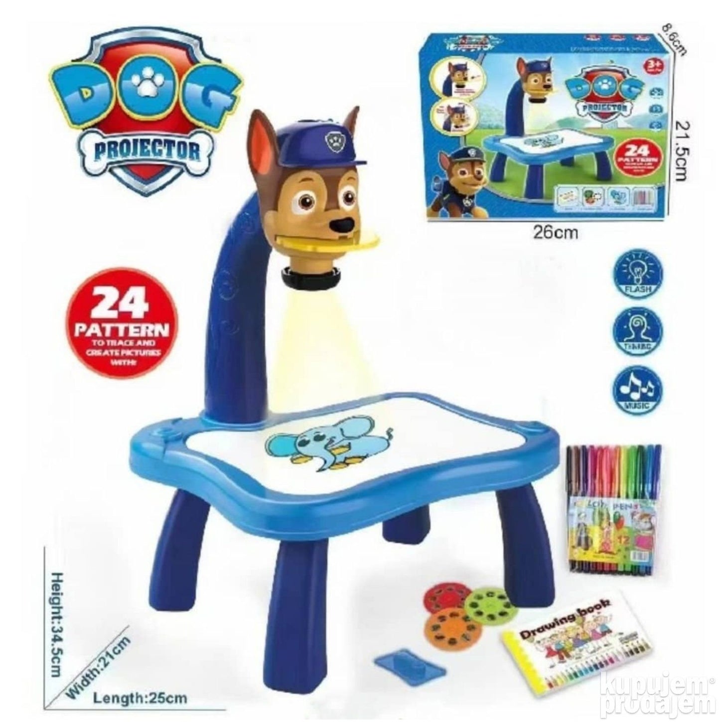 Paw patrol projektor za crtanje