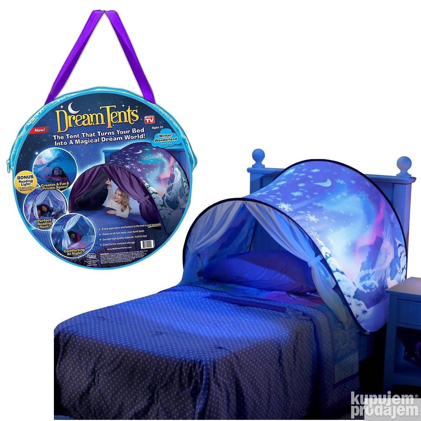 Sator za deciji krevet  zvezdano nebo Dream Tents - Sator za deciji krevet  zvezdano nebo Dream Tents