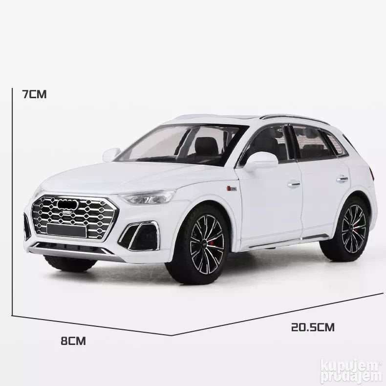 Audi Q5 Sline Diecast 1/24 Bela - Audi Q5 Sline Diecast 1/24 Bela