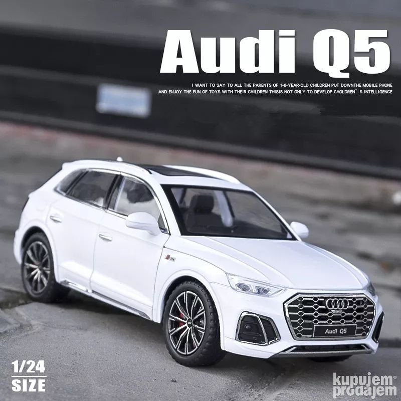 Audi Q5 Sline Diecast 1/24 Bela - Audi Q5 Sline Diecast 1/24 Bela