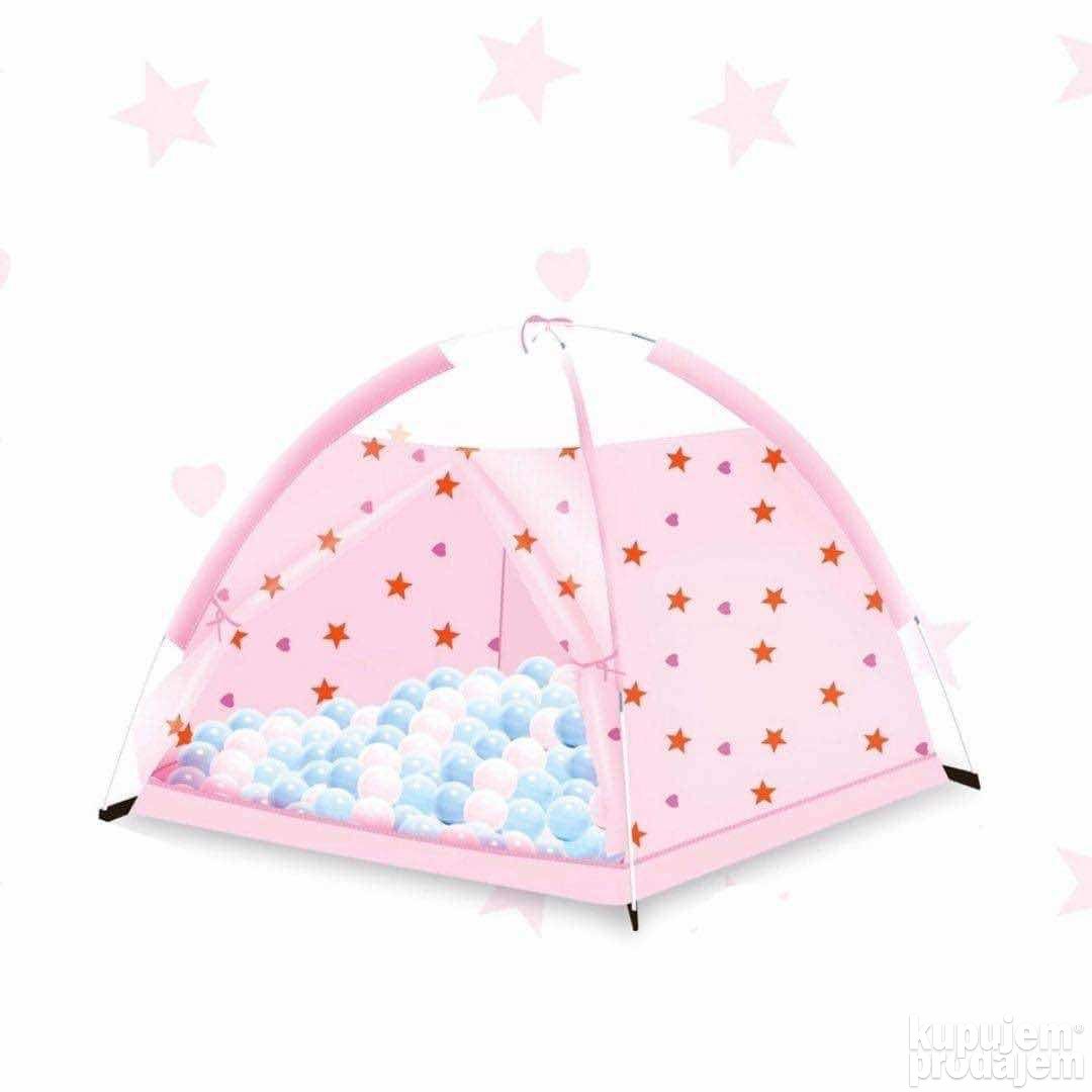 Šator 100 loptica Dečiji šator roze i plavi - Šator 100 loptica Dečiji šator roze i plavi