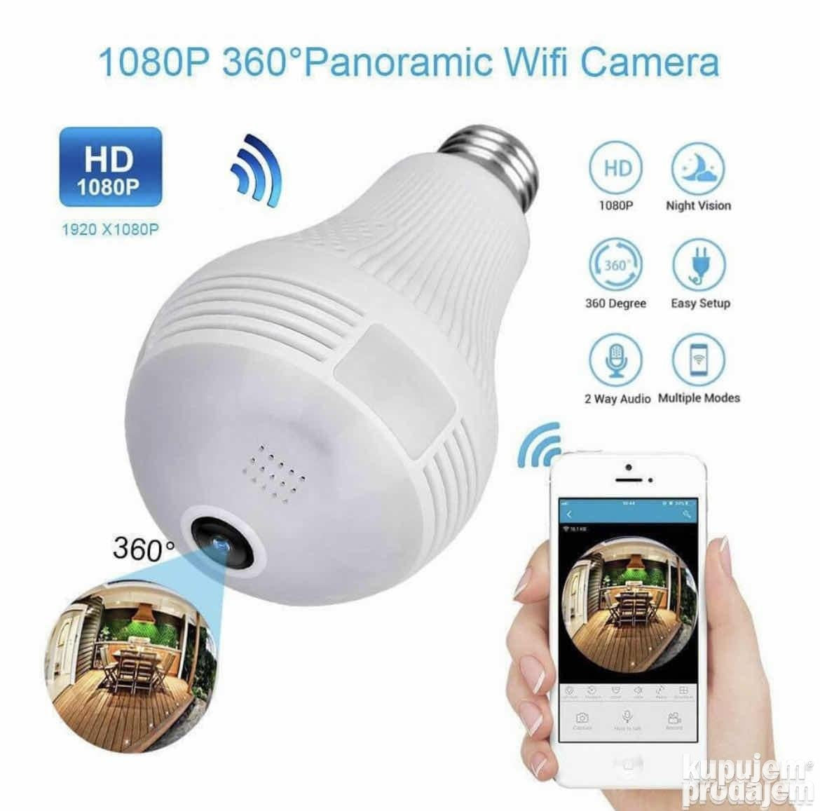 Kamera Sijalica Full HD kamera 360 - Kamera Sijalica Full HD kamera 360