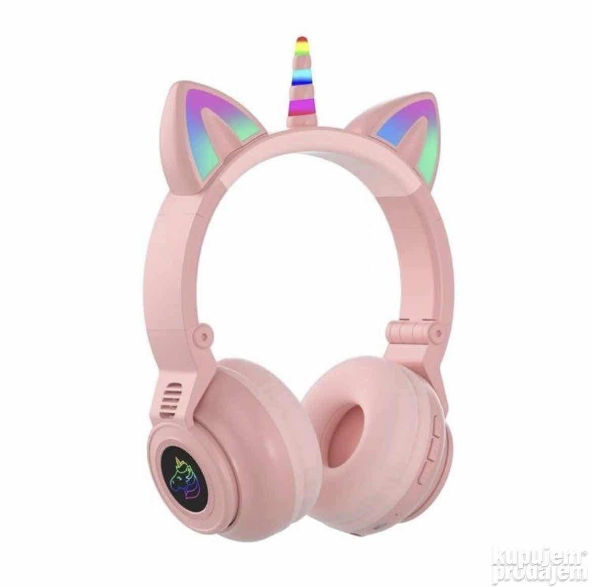 Cat Ears Slušalice Jednorog Slušalice svetleće Uši - Cat Ears Slušalice Jednorog Slušalice svetleće Uši