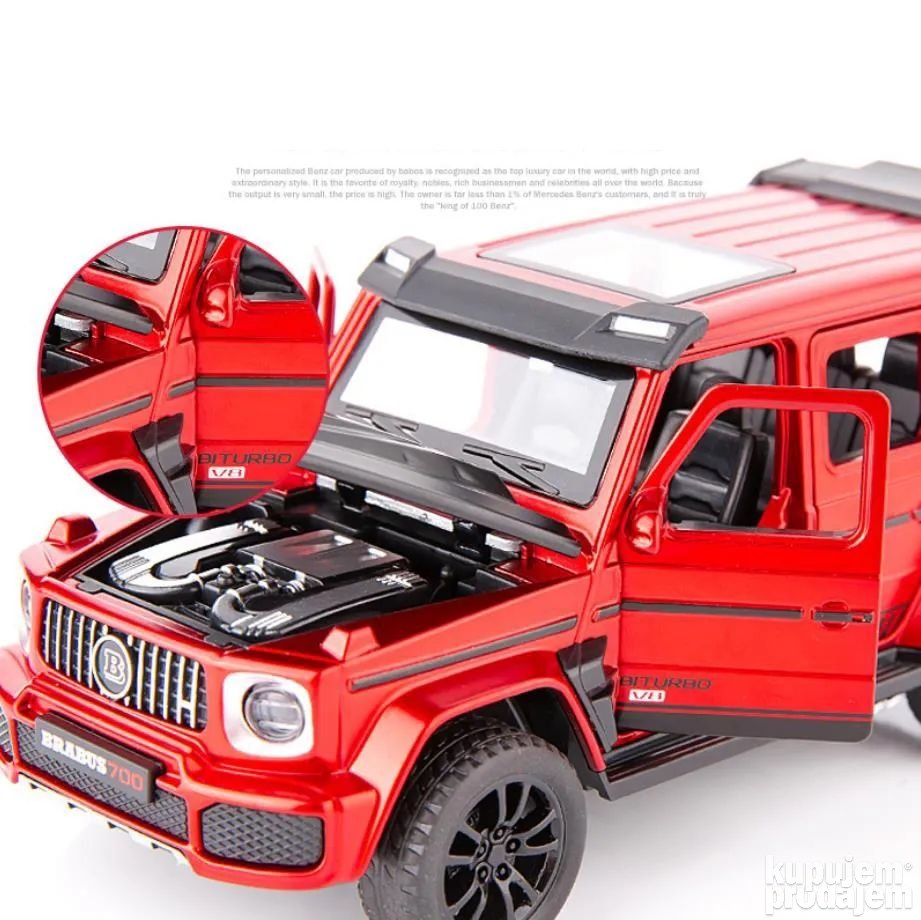 Mercedes Benz G700 Barabus Crveni 1/32