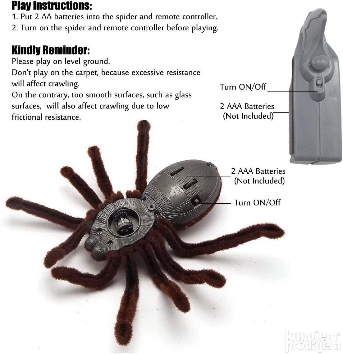 Rc pauk na daljinski tarantula - Rc pauk na daljinski tarantula