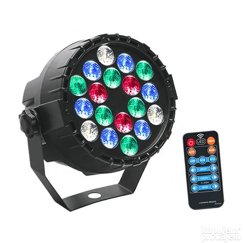 Led parka 18 dioda rgb svetlo