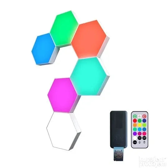 LED RGB Zidne lampe na baterije Set 3 kom - LED RGB Zidne lampe na baterije Set 3 kom