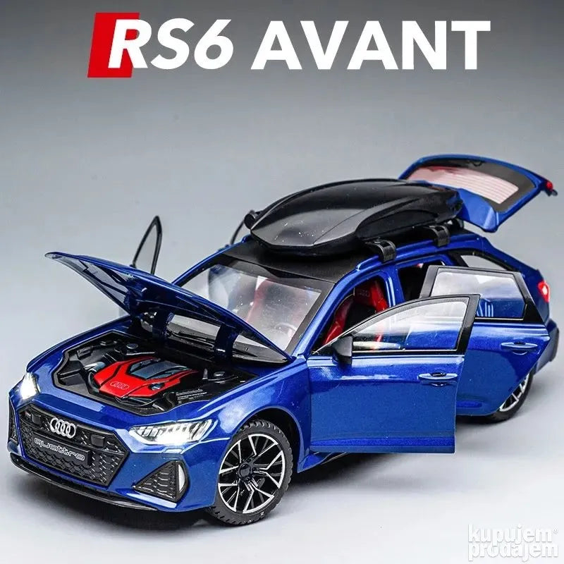 Audi RS6 1/24 Plavi - Audi RS6 1/24 Plavi