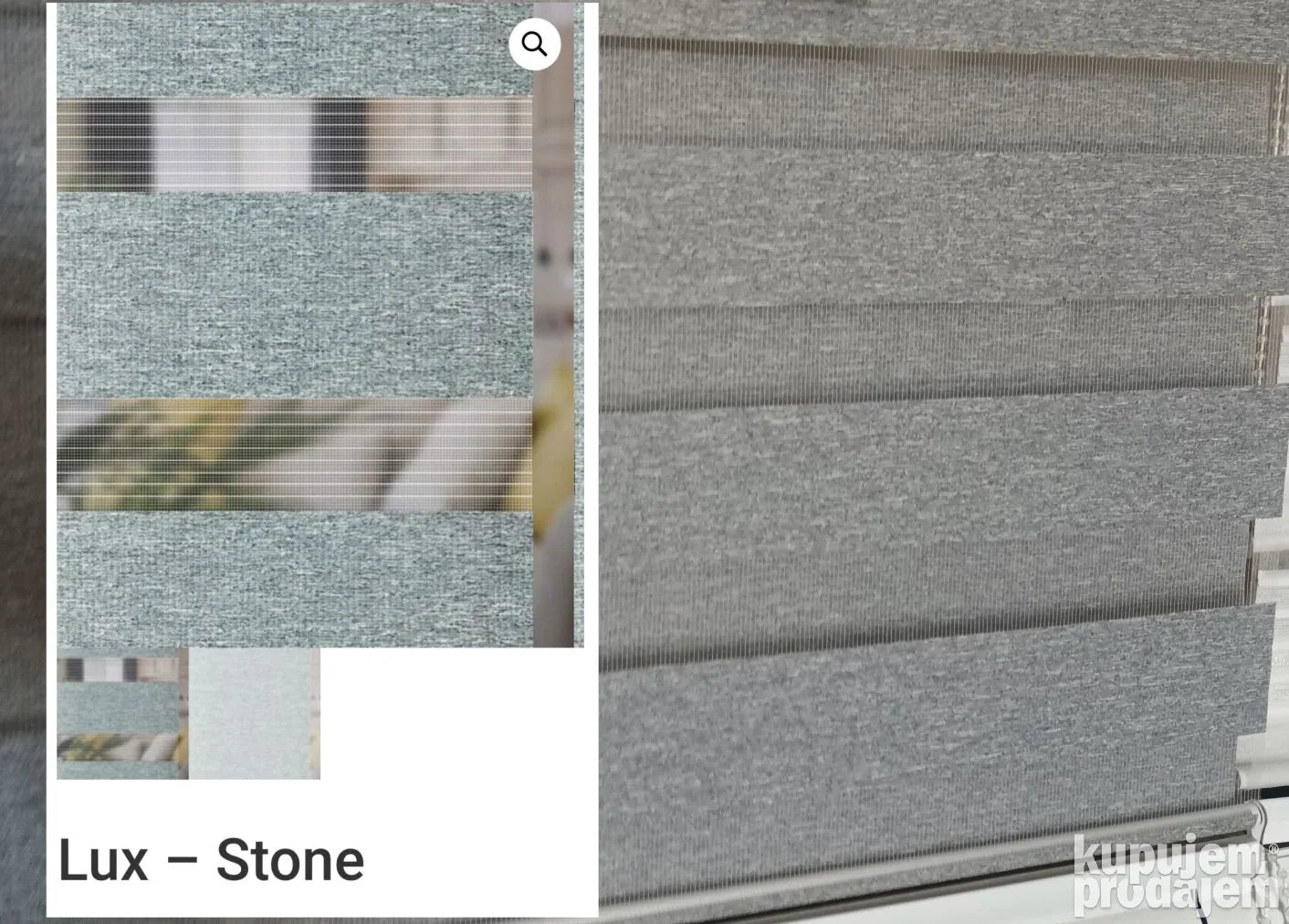 Zebra zavese LUX Stone Dan Noc