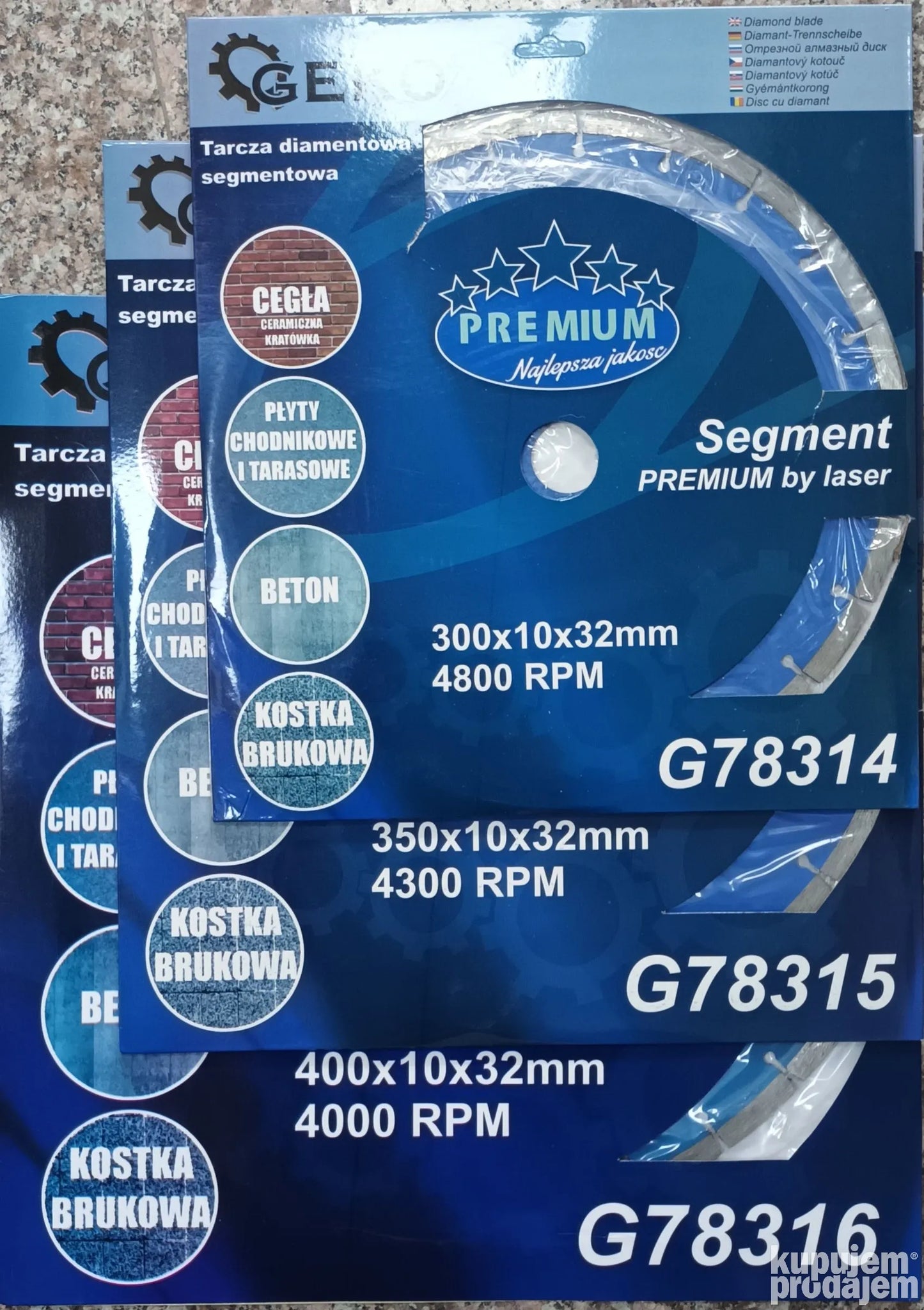 Dijamantska Ploča za sečenje beton PREMIUM 350mm Geko