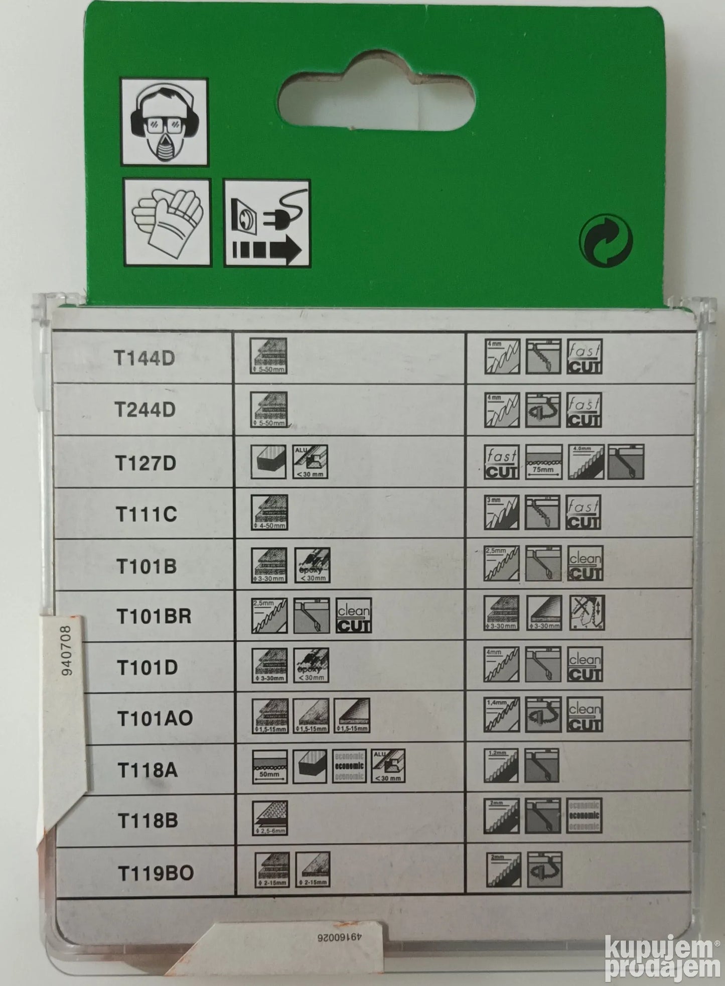 UBODNA TESTERA set ubodnih testera 10 kom listovi