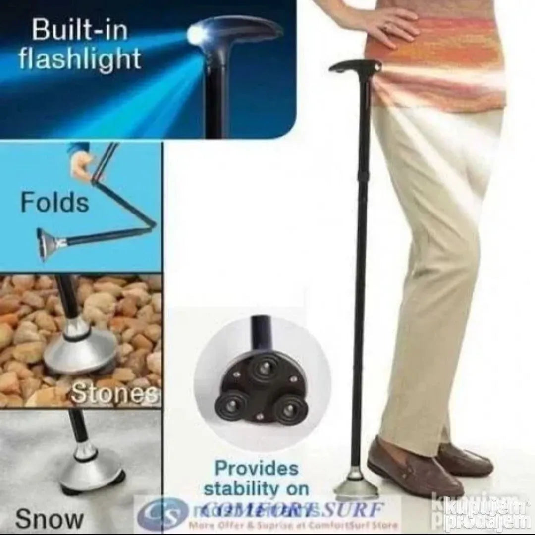Štaka za hodanje Štap za hodanje sa LED lampom - Štaka za hodanje Štap za hodanje sa LED lampom