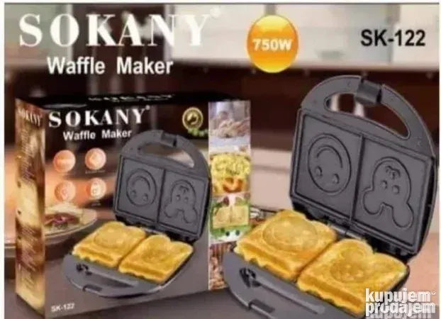 Aparat za waffle i tople sendvice - Sokany 750W