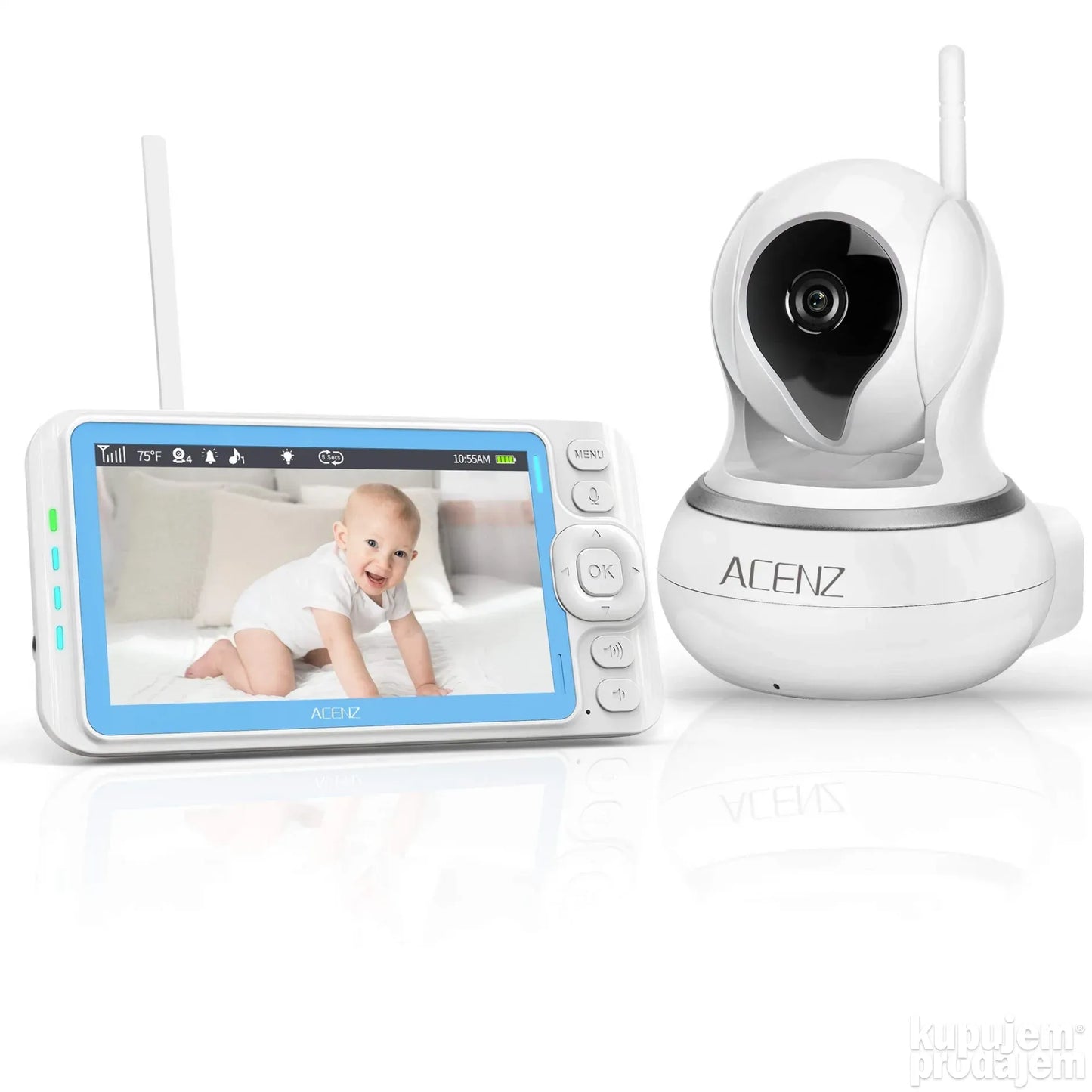 Bebi Monitor Bebi Alarm sa kamerom i termometrom 5inca Ekran - Bebi Monitor Bebi Alarm sa kamerom i termometrom 5inca Ekran